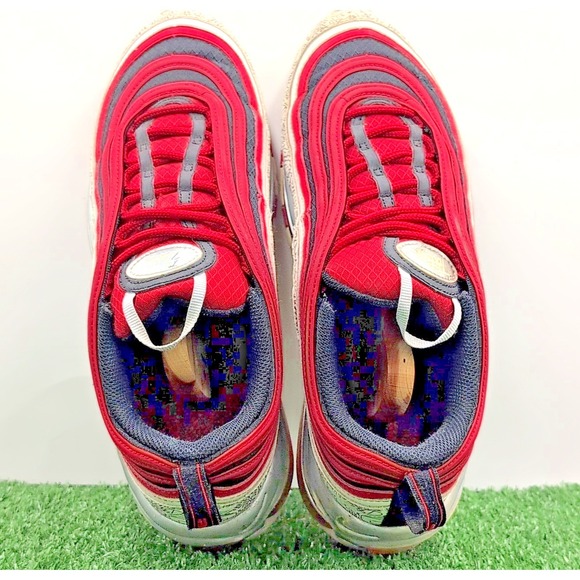 Nike Air Max 97 Jayson Tatum Men\'s 9.5 Medium White Red Silver‎ Black CJ9780-600